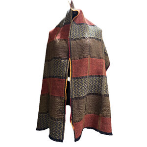 Etro Milano Womens Lama Wool Chevron Print Scarf /Shawl Multicolor MRSP $1090